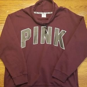 Pink cowl neck sweatshirt